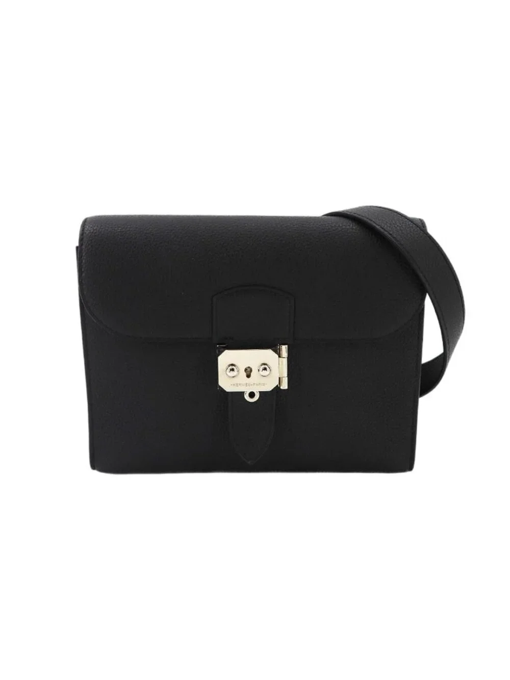 Hermes Sac a Depeche 21 Shoulder Bag Togo Black
